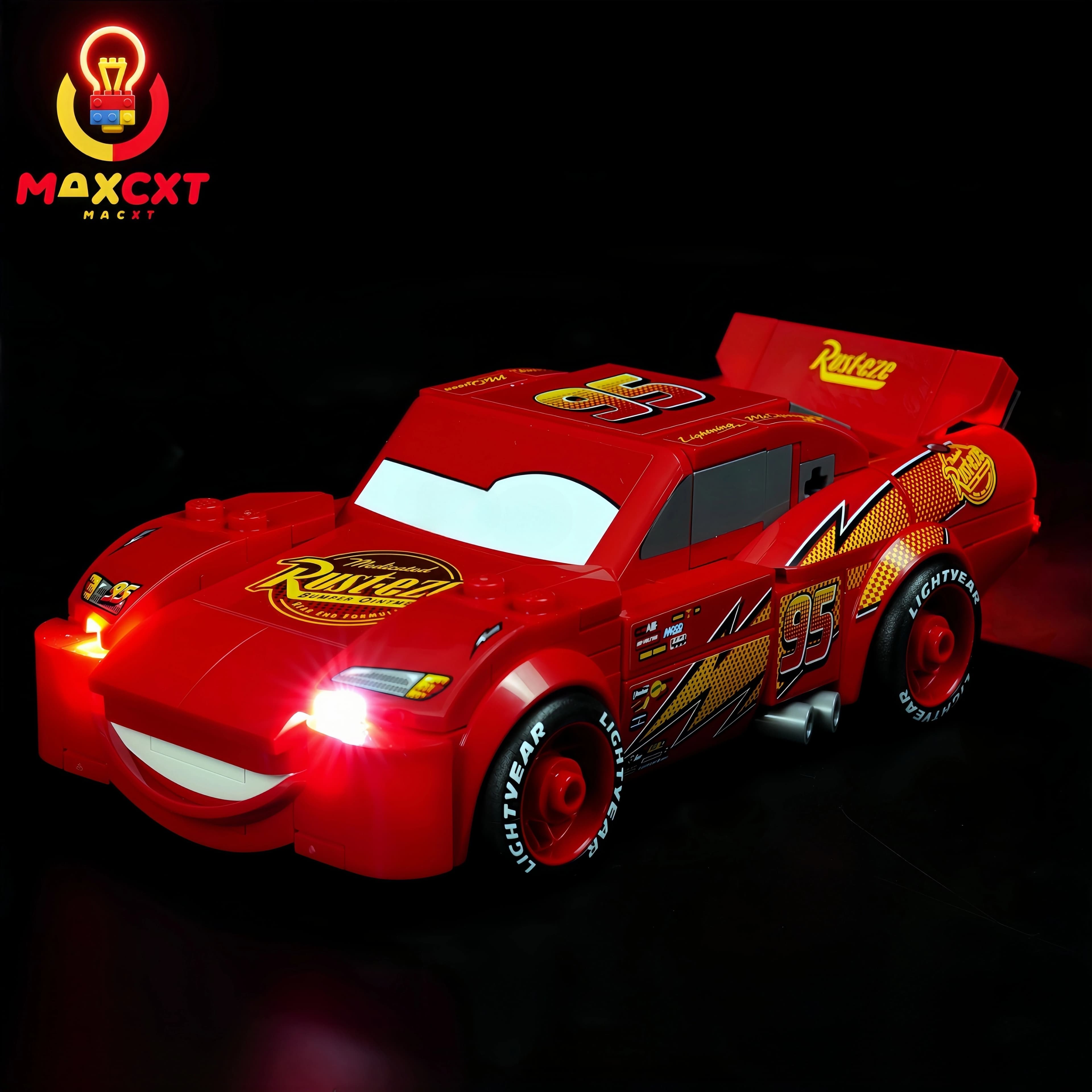 Luce LED MAXCXT per LEGO 77255 Lightning McQueen, lampada decorativa fai da te, non include il set di blocchi da costruzione