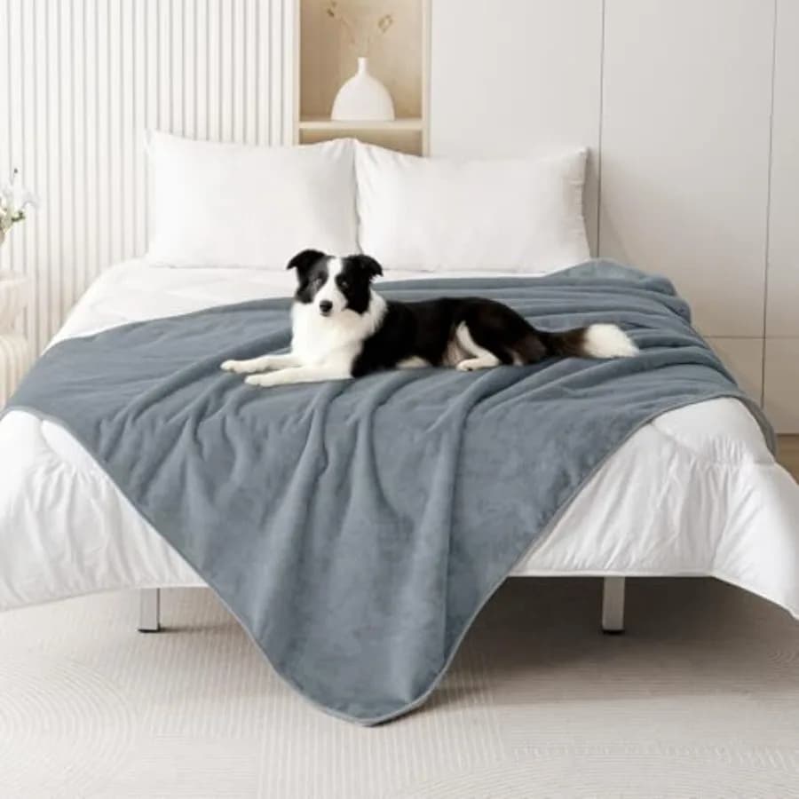 Coperta Impermeabile per Cani, Coperta Antiscivolo per Animali Domestici per Letto Divano, Protezione Reversibile in Pile Sherpa per Mobili