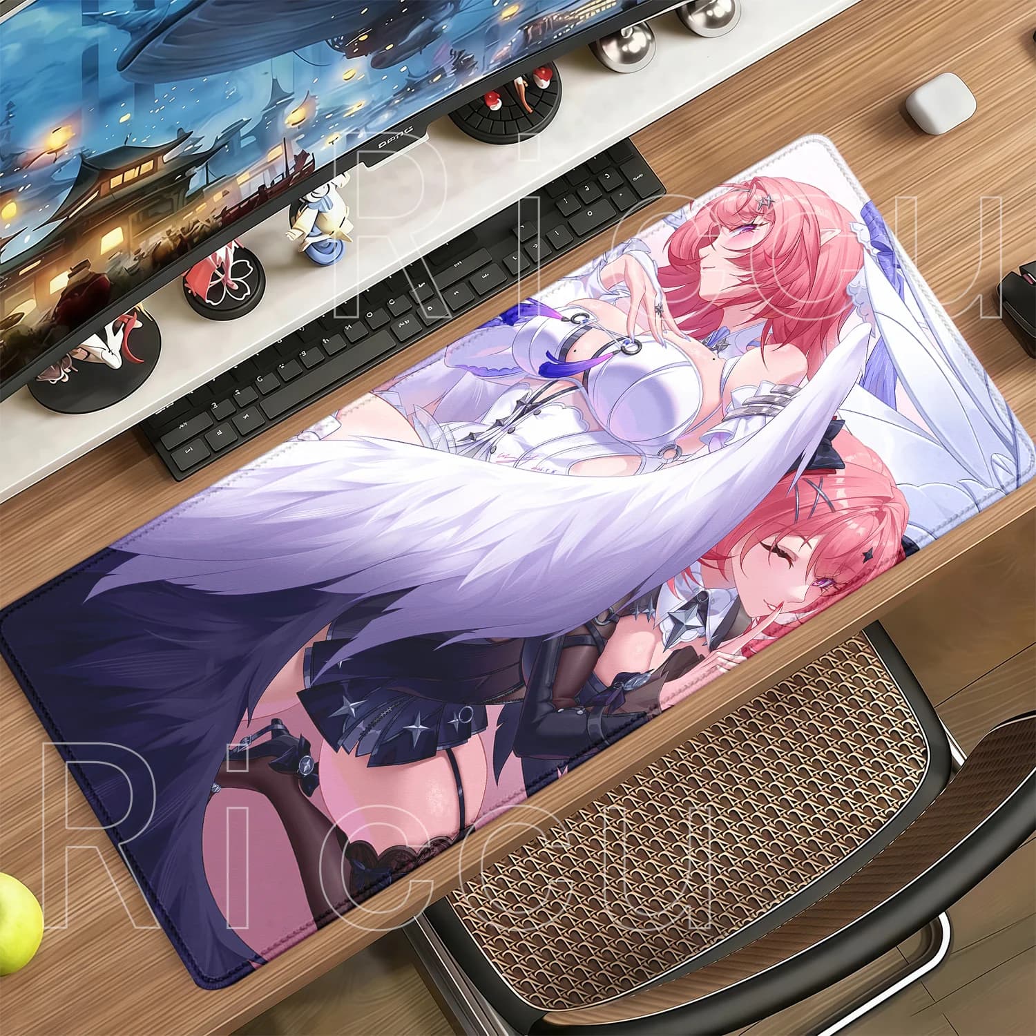 Anime Girl Sexy Remielle Dan Zenless Zone Zero ZZZ Mouse Pad Kawaii Gaming Mousepad Keyboard HD Printing Non-slip Base Desk Mat