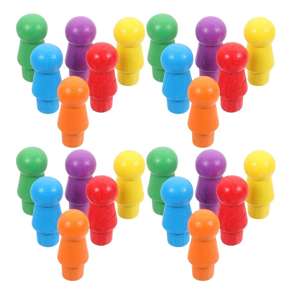 120 pezzi di dama colorate, pedoni degli scacchi, pezzi da gioco, accessori da tavolo per bambini in legno, picchetti da gioco, sostituzione impilabili