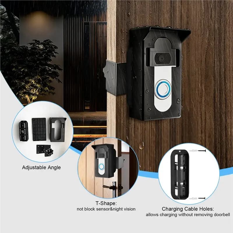 A04G-Per campanello video Blink Camera Ring, supporto per rivestimento in vinile, custodia protettiva, per staffa per campanello