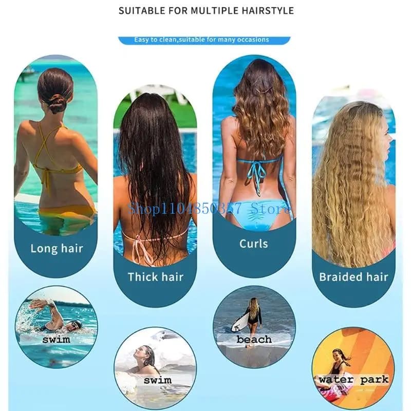 652F Unisex swim cap for woman and man water resistant silicone swim cap