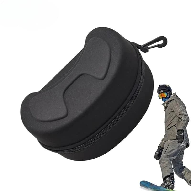 Custodia Rigida in EVA per Occhiali da Sci, Scatola Protettiva Portatile Impermeabile e Antiurto per Occhiali da Snowboard, Custodia da Viaggio