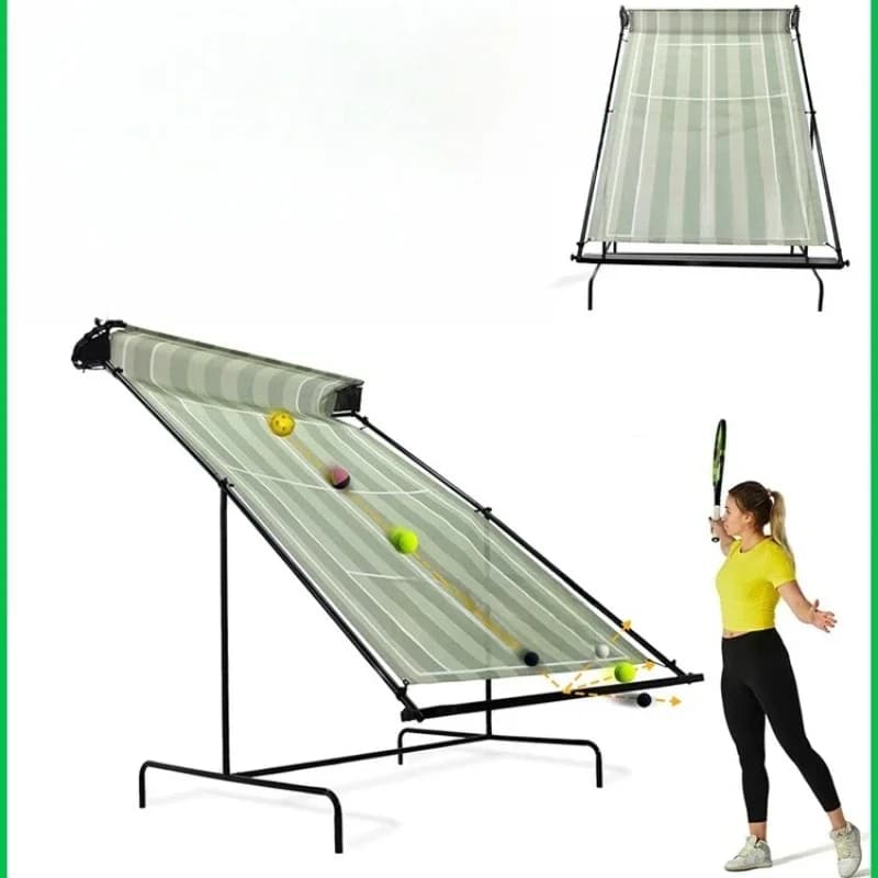Rete da rimbalzo per allenamento tennis, parete di rimbalzo inclinata, attrezzo portatile per allenamento tennis, rete per allenamento con la palla