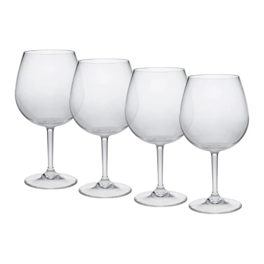 Set di 4 bicchieri da vino in plastica (23oz), set di bicchieri da vino in Tritan senza BPA, bicchieri da vino rosso infrangibili, bicchieri da vino bianco