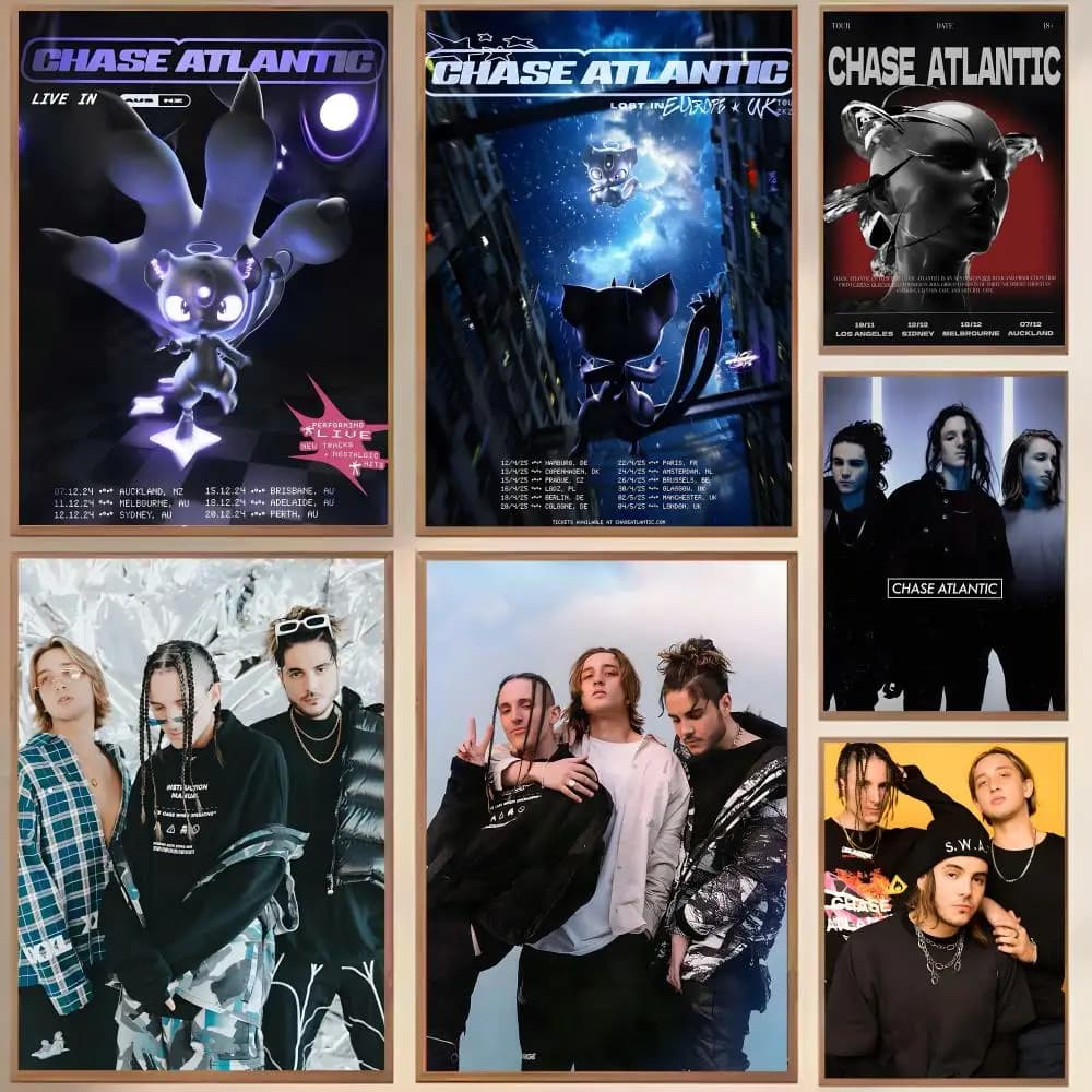 Poster Music Band C-Chase Atlantics, waterproof canvas, wrinkle resistant, wall decoration, easy to hang, home decoration, for living room, bedroom