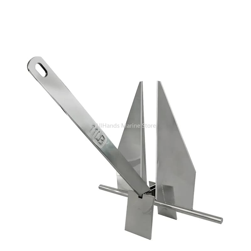 Marine Hardware Mirror Finished Stainless Steel Marine Boat Anchor Fluke Danforth Anchor