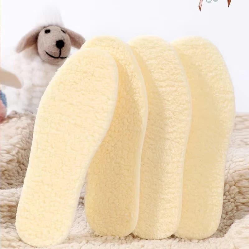 1-6 paia di solette calde regolabili con pile e pelle di agnello ispessita, comode solette in cashmere e cotone per stivali da neve