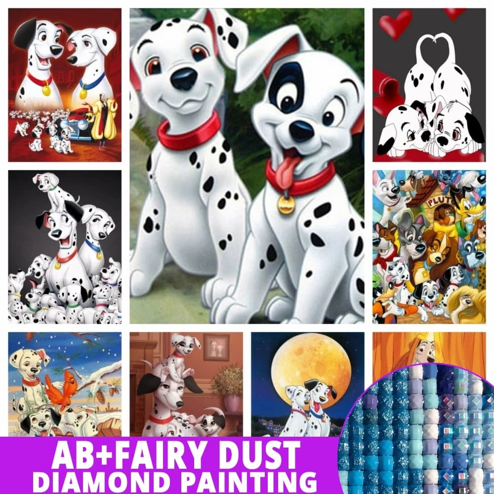 Fata Polvere AB 101 Dalmati 5D Pittura Diamante DIY Mosaico Disney Cartoon Dog Immagini di Strass Kit Regalo per Bambini
