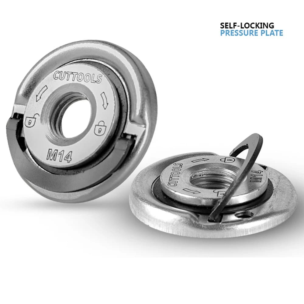 M14 Angle Grinder Quick Release Self-Locking Grinder Pressing Plate Flange Nut Power Chuck for Replacement/Fixing Cutting Discs
