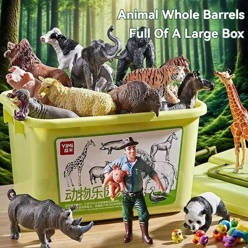 Giocattolo Montessori Fattoria selvaggia Dinosauro Oceano Gatto Animali Modello Action Figure Zoo Figurine Simpatico gioco educativo in miniatura per regalo per bambini