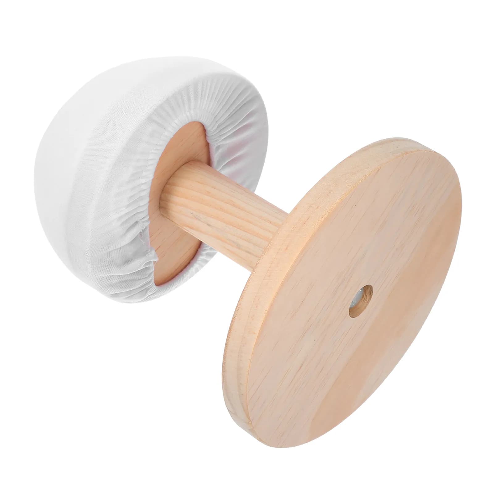 Tavolino da Stiro Portatile in Legno con Base Rotonda per Cappelli, Vestiti, Accessori per Cucito e Stiro, Piccole Maniche