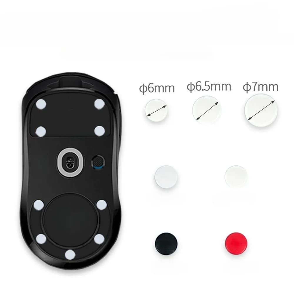 Pattini per Mouse in PTFE a Punti Rotondi Piccoli, Piedini per Mouse DIY, Versione ICE Control Speed, Resistenti all'Usura, Universali per Esports