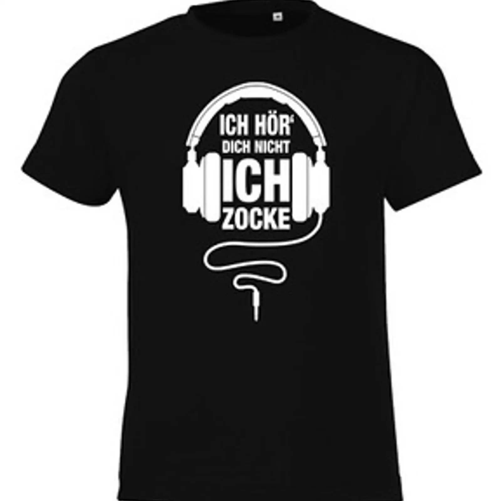Youth Designz Kinder T Shirt ICH ZOCKE Headset Lustig Spruch Gaming Nerd Gamer vintage Lavato alla moda Casual Morbido Confortevole