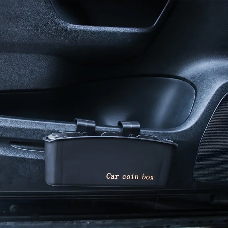 1pcs Car Universal Coin Sundry Organiser Door Bin Car Coin Storage Box Car Door Storage Box Car Wastebasket Organiser LW-1518