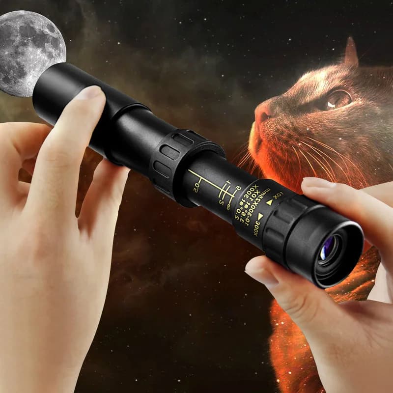 10-300x40 Zoom Telescopio HD 4K Binocolo portatile potente a lungo raggio Monoculare professionale BAK4-Prisms per caccia in campeggio