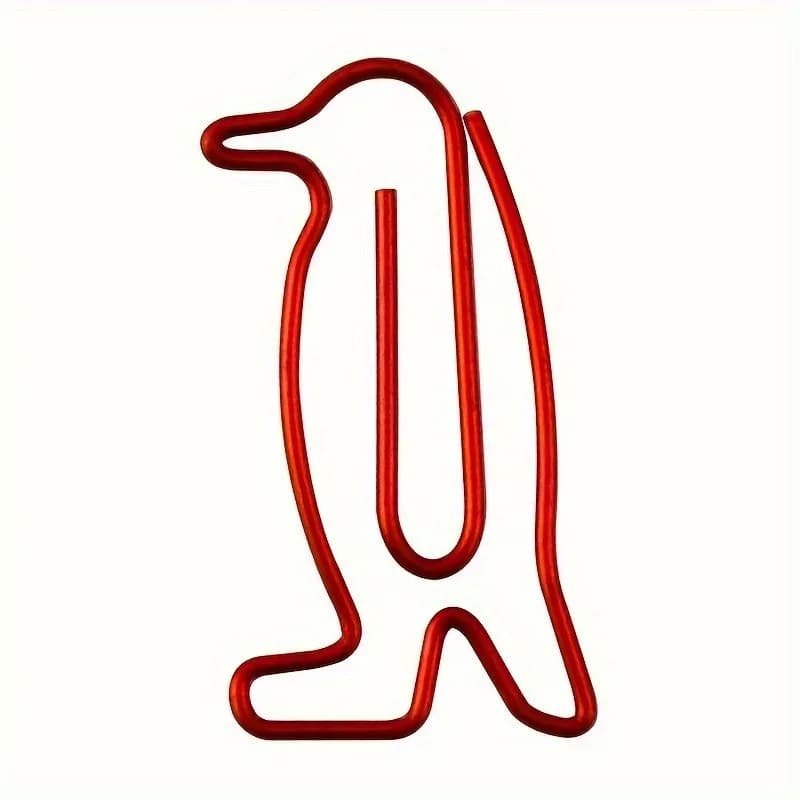 50pcs Colorful Penguin Shaped Paper Clips Metal Wire Bookmarks for Planner Journal Notebook Fun Desk Office School Accessories