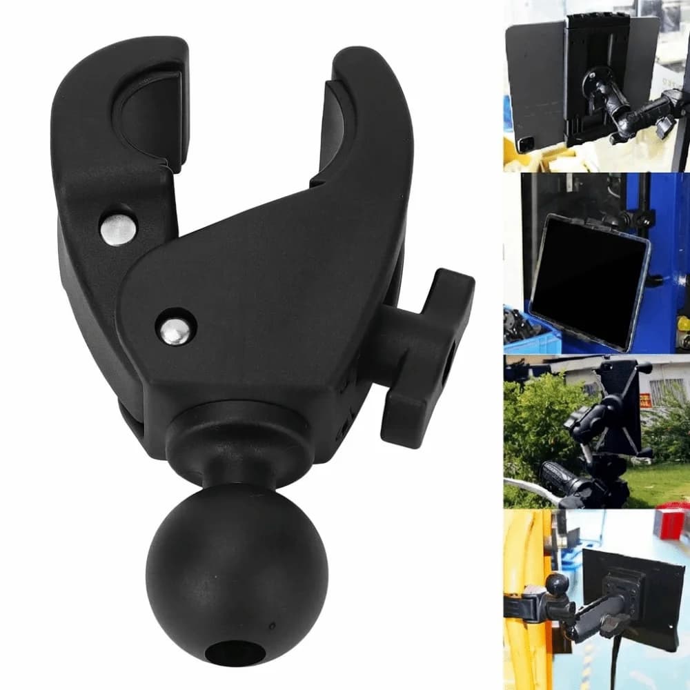 Portable 1.5 Inch Ball Mount Adapter No Drilling with Clamp Base Ball Head Stand for 27-55mm Mount Adapter Camera Phone Stand