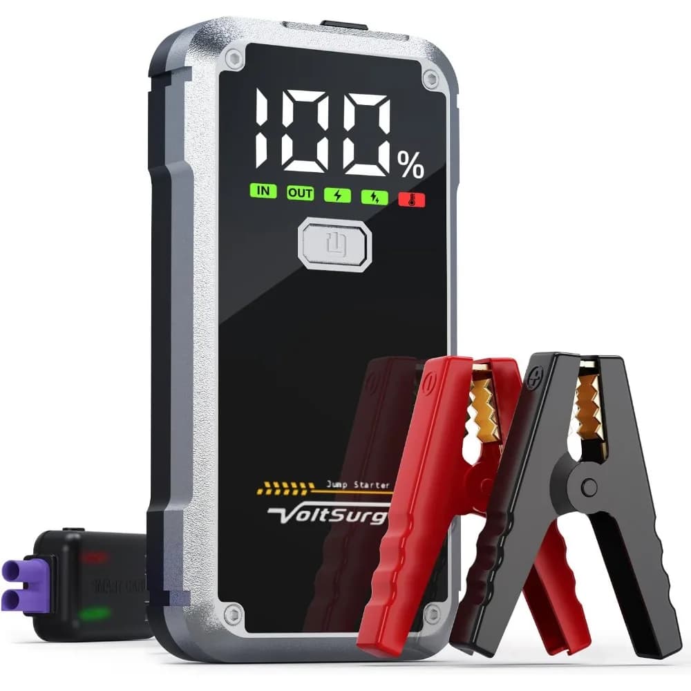 Avviatore di emergenza per auto 6000A, avviamento di ponticello per batteria, scatola di emergenza portatile da 12 V per motori diesel fino a 7,0 litri e 5,5 litri, carica batteria per auto