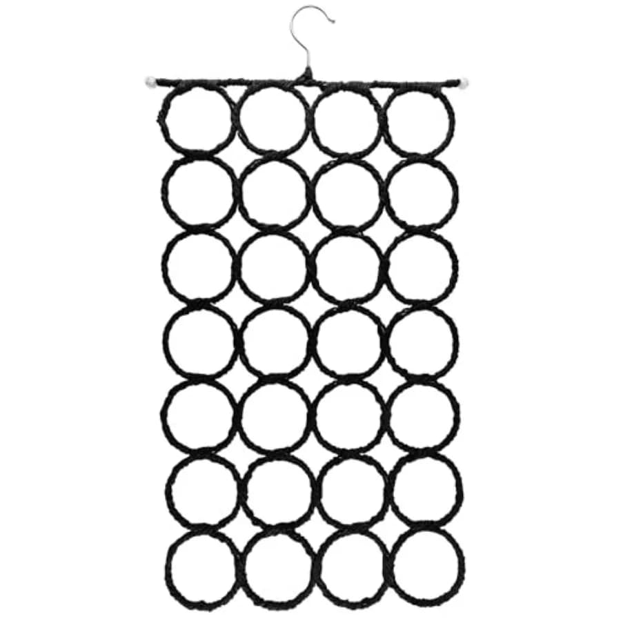 Organizzatore Pieghevole per Armadio con 28 Fori, Salvaspazio per Sciarpe, Cravatte, Cinture, Calzini, per Casa, Camera da Letto, Bagno