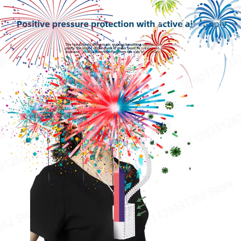 Personal Positive Pressure Wearable Air Purifier with H13 HEPA Filter for PM2.5 Dust Allergen Removal