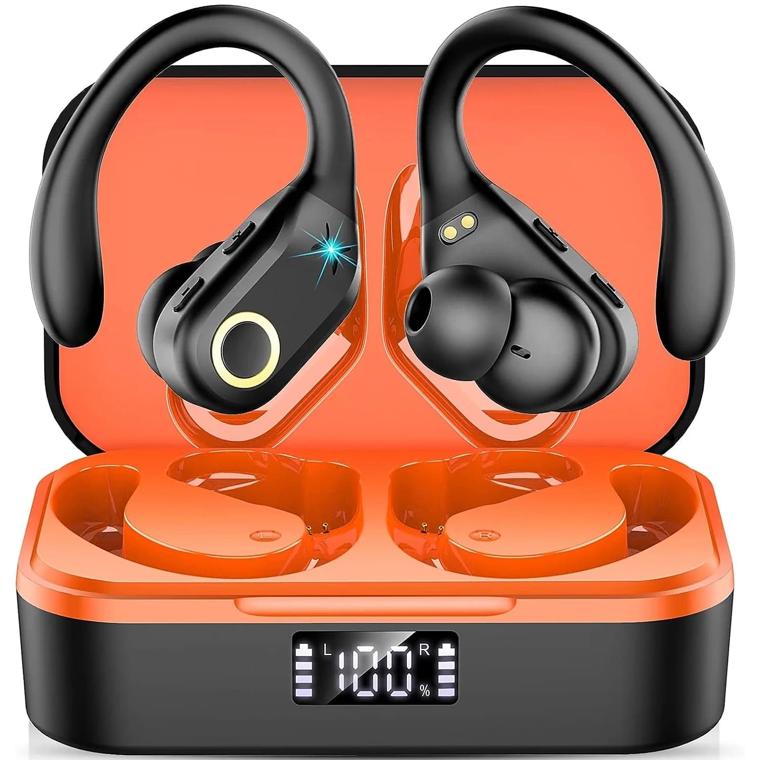 Nuovissimi Auricolari Wireless ANC Bluetooth 5.3 TWS con Cancellazione del Rumore, Doppio Microfono ENC, Cuffie Over-Ear Senza Fili