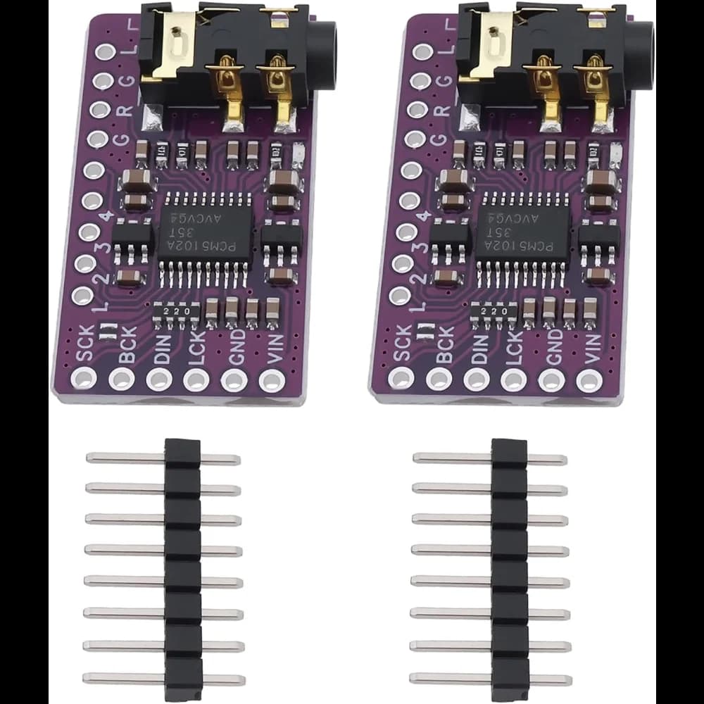 High Fi Audio Reader for Electronics DIY-D-T DAC I2S GY-PCM5102 - Compatible with Arduino and Raspberry Pi