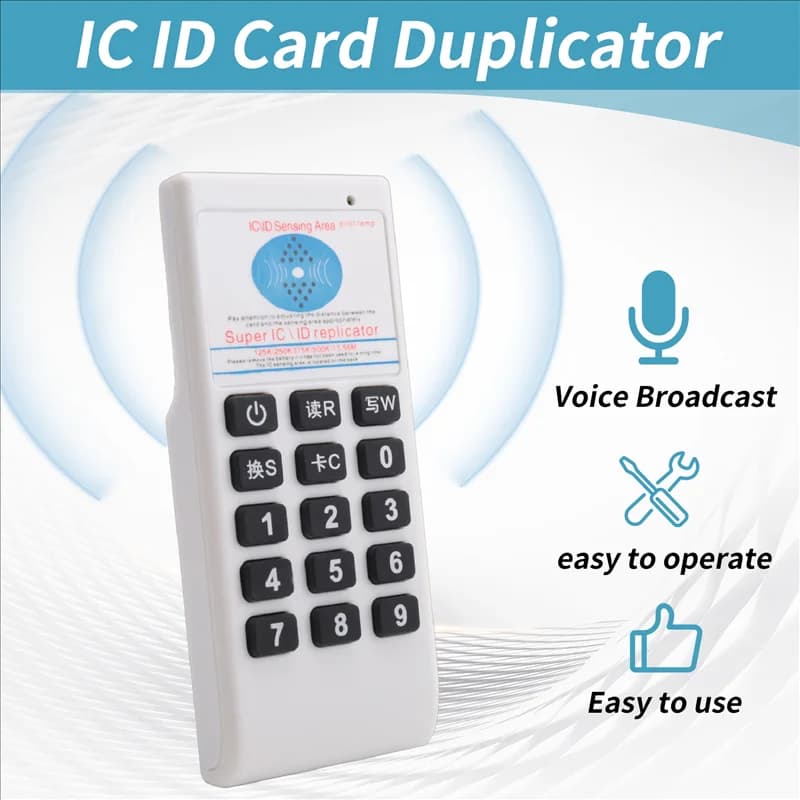 Lettore e scrittore di schede IC RFID NFC B50C + portachiavi 5XT5577 Duplicatore 125Khz-13.56MHZ Lettore di smart card RFID Duplicatore ID IC