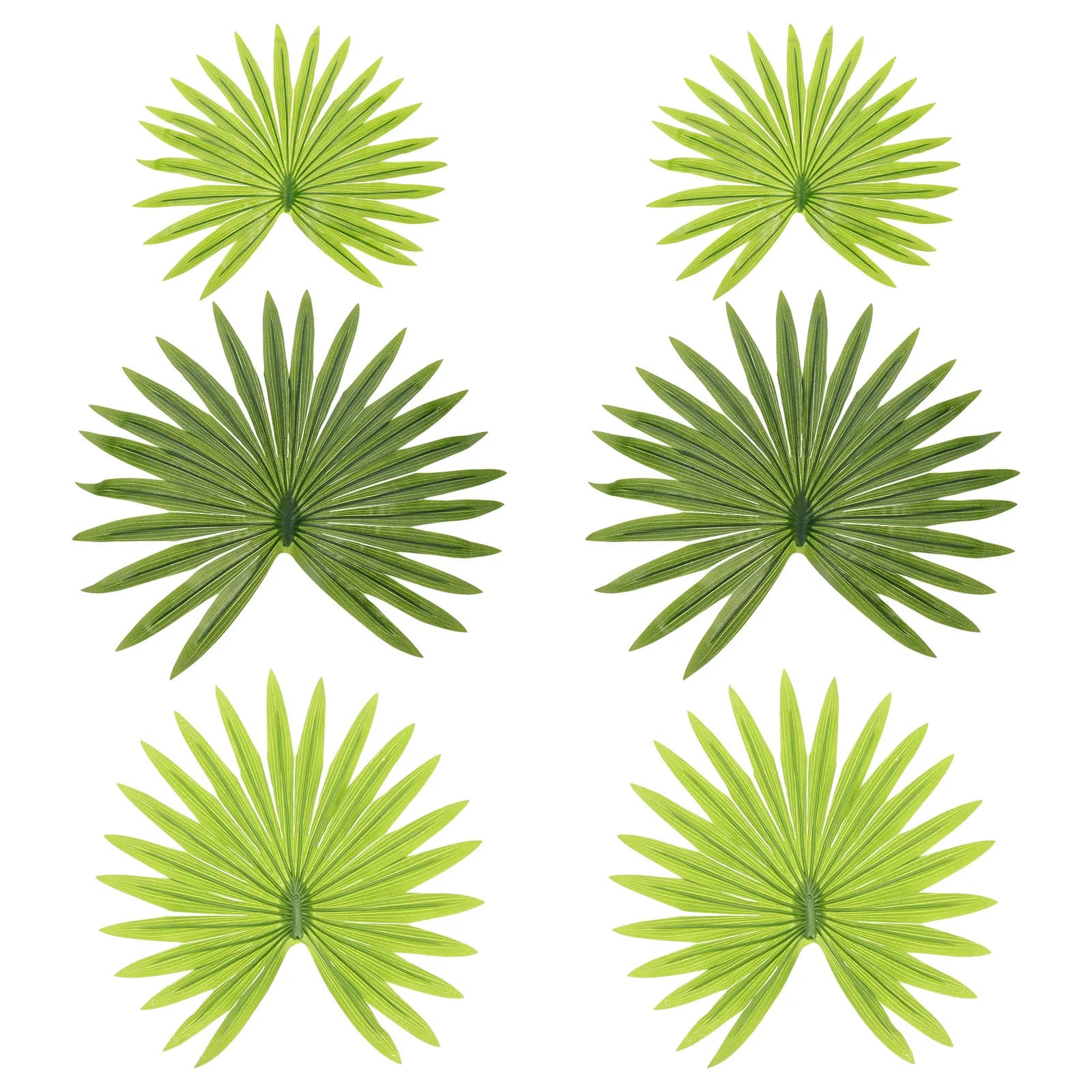 6Pcs Realistic Faux Palm Leaves Tropical Party Decor Artificial Plants for Home Banquet Holiday Dining Table Scene Decoration