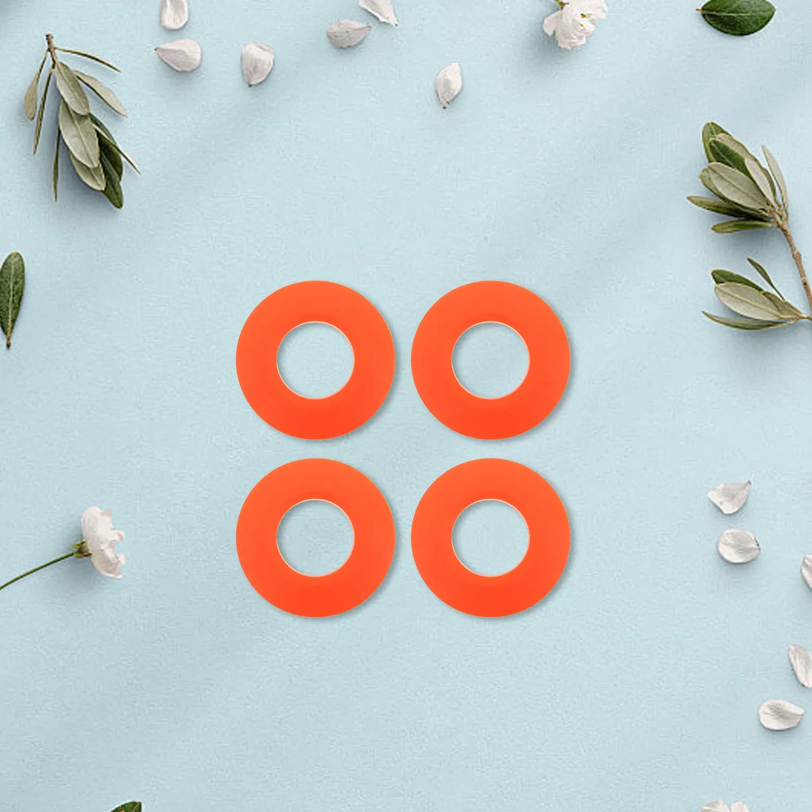 24 Pezzi Anelli Antigoccia per Pagaie da Kayak, Arancione Brillante, Universali, Collari Antispruzzo Resistenti, Anelli di Blocco Acqua per Canoe e SUP, Ricambio