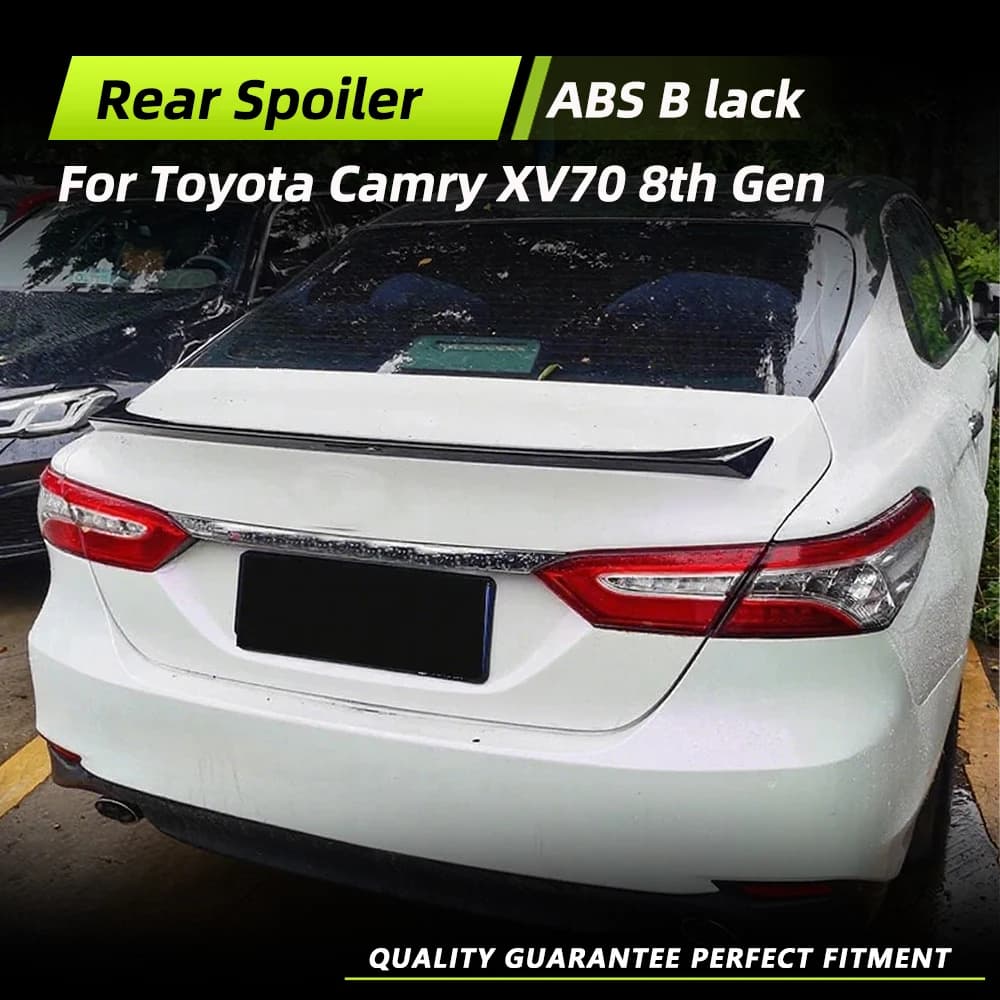 Car Rear Trunk Spoiler Wing For Toyota 8th Gen Camry XV70 2017-2024 ABS Glossy Black Car Rear Boot Lid Highkick Spoiler Wing Lip