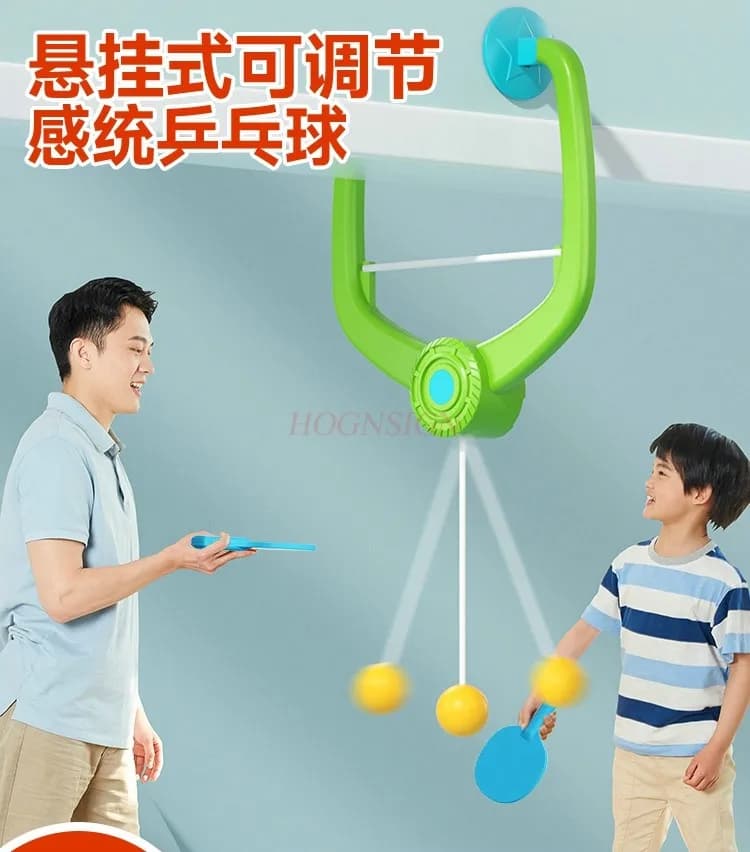 Allenatore da ping pong sospeso Telaio per porta per bambini Ciambella interna sospesa Vision Soldier Ball Self Trainer