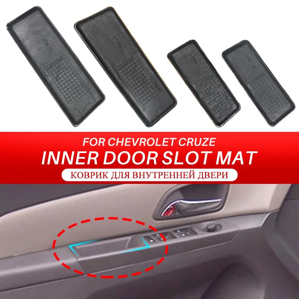Per Chevrolet Cruze Porta Slot Pad Parti interne Porta auto Scanalatura Zerbino Tappetino in gomma Accessori auto 2009-2012 2013 2014 2015 4 pezzi