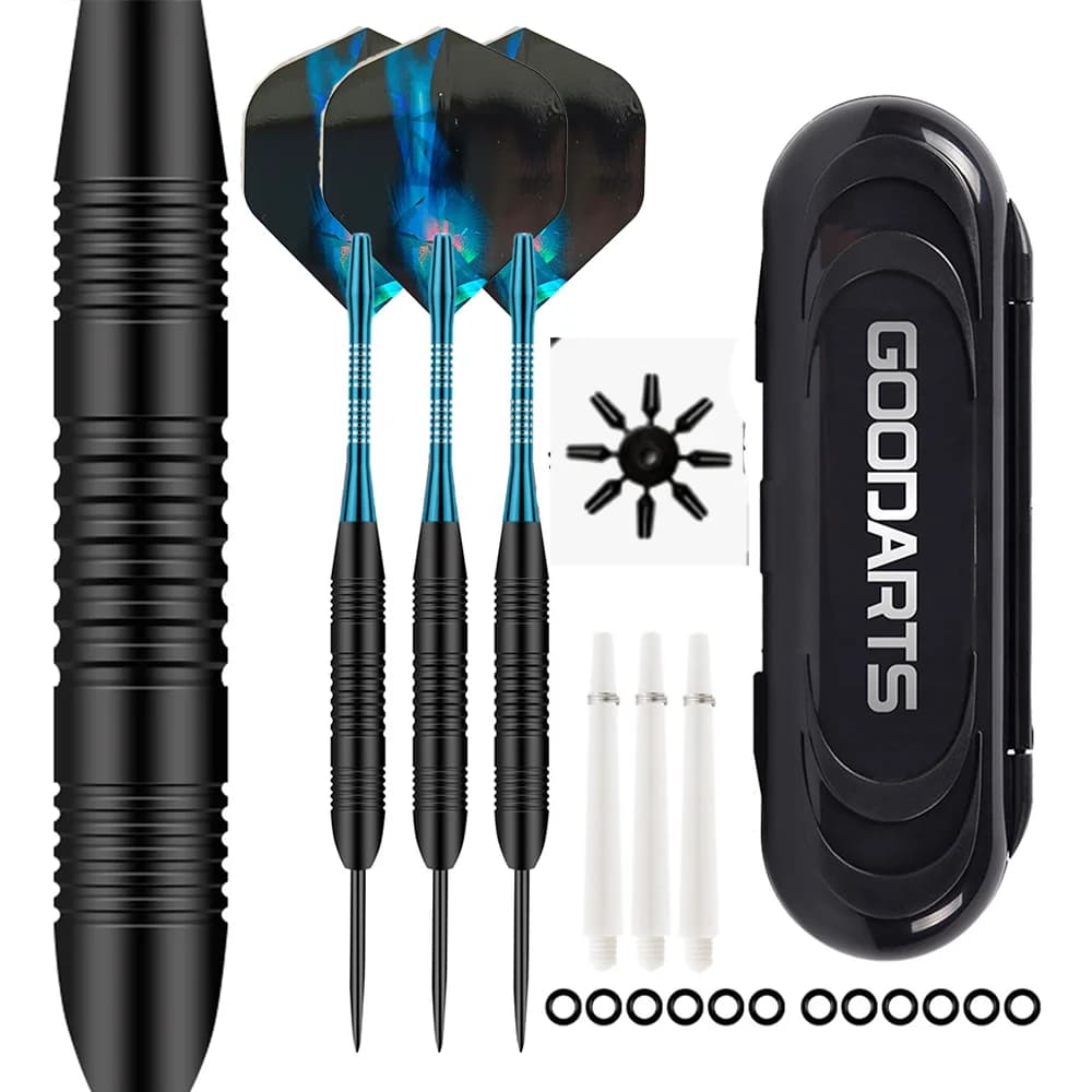 Set di punte in metallo per freccette da 3 pezzi Freccette con punta in acciaio da 23 g per freccette con aste in alluminio premium 3 aste in nylon 3 voli 3 anelli a molla