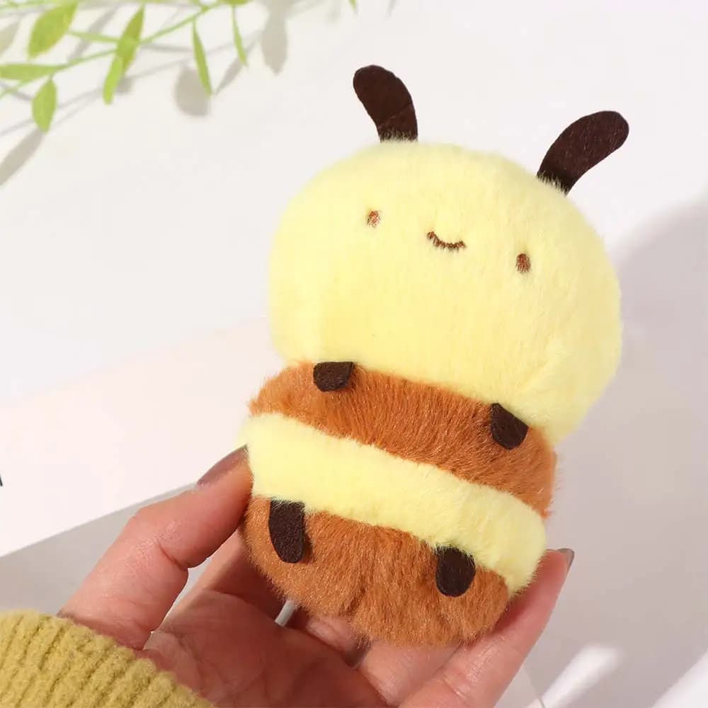 Small Pendant Stuffed Animal Bee Pendant Bag Charm Little Bee Cartoon Kawaii Bee Keychain Gift