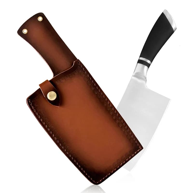 Cucina Chef Mannaia Coltello da taglio Guaina Lama per affettare in pelle Protezioni Proteggi la copertura della custodia Strumenti per fodero da viaggio per caccia da campeggio
