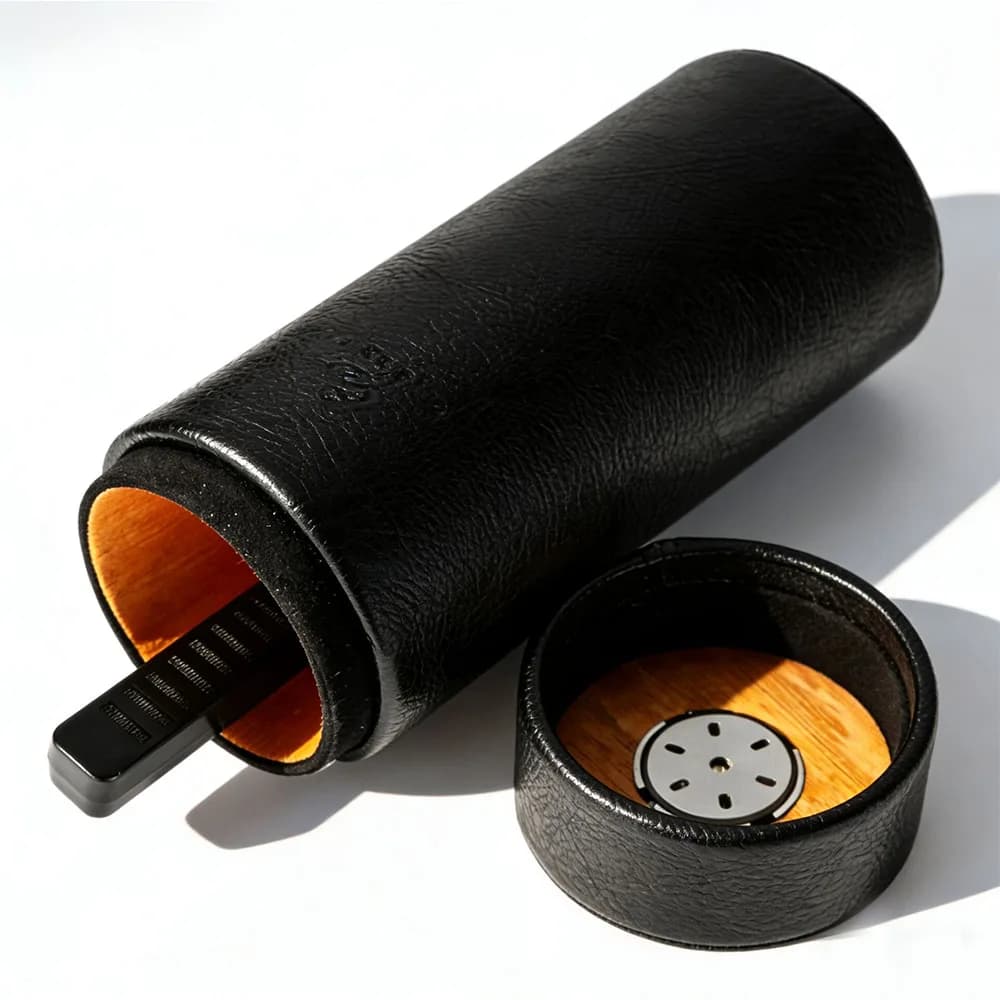 Portasigari in pelle GALINER Humidor in legno di cedro con umidificatore per sigari igrometro contenitore per sigari tubo per barattolo