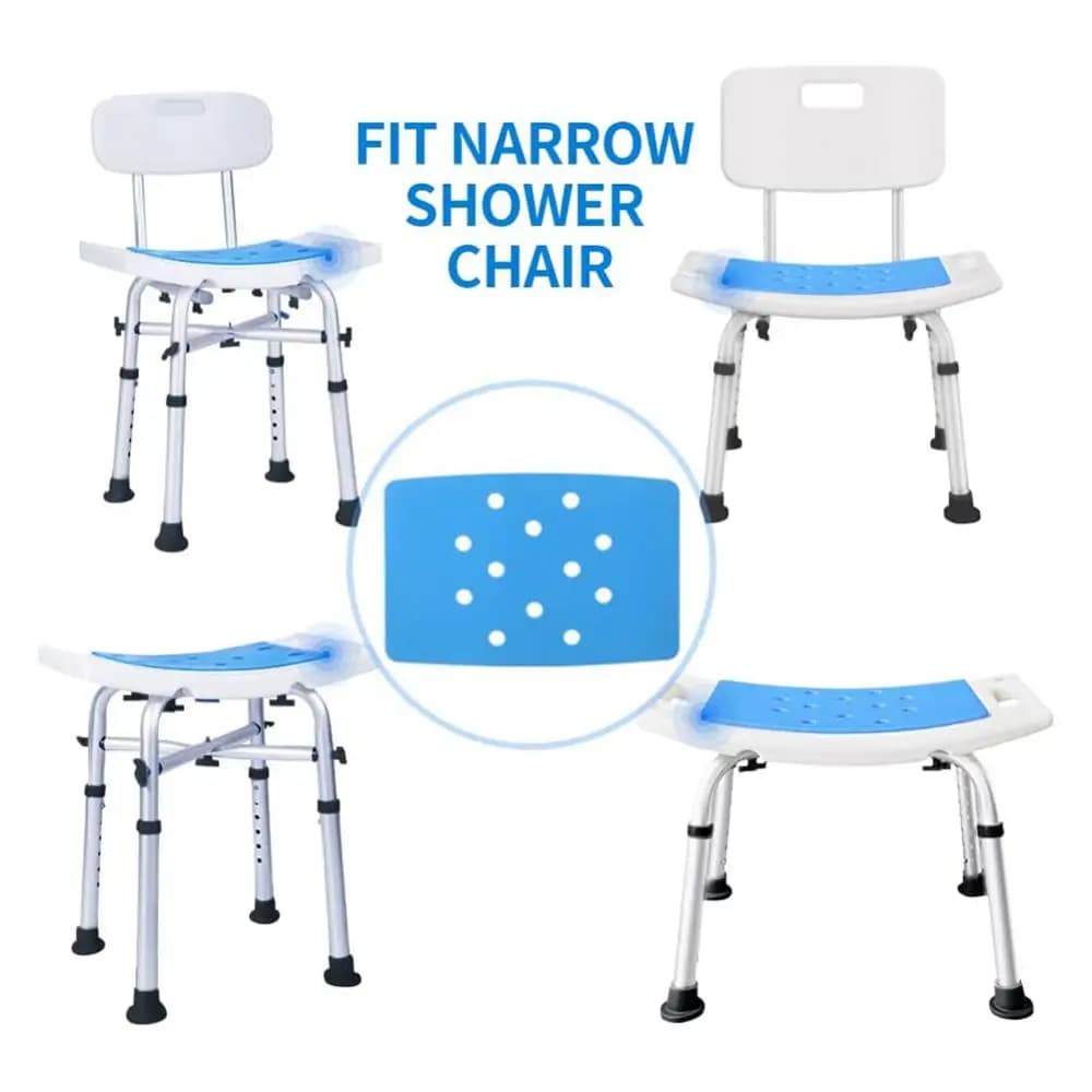 1PCS Non-Slip Cushioned Shower Stool 1Pc, Elderly Bathroom Bath Chair, Safe Bath Tub Aid Seat for Elderly Bath Support H0020