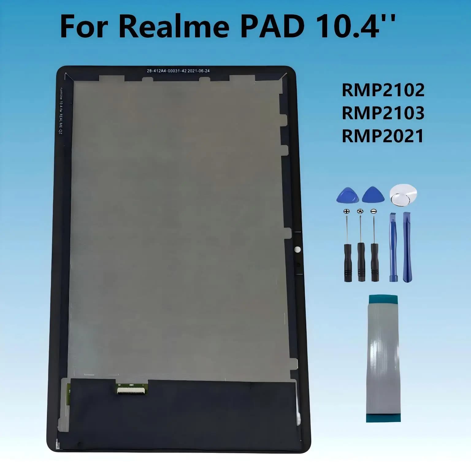 Display LCD A+ per Realme Pad RMP2102 RMP2103 RMP2021 2102 2103 2021 10.4" con Touch Screen e Digitalizzatore, Ricambi per Riparazione