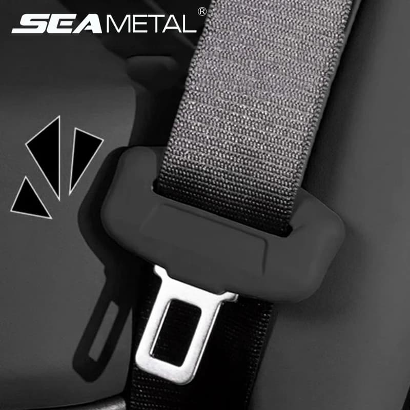 SEAMETAL 2 Pieces Safety Belt Buckle Covers for Car Safety Belt Anti-scratch Silicone Protective Cover for Auto Safety Belt Buckle Soft Cover for Decorations