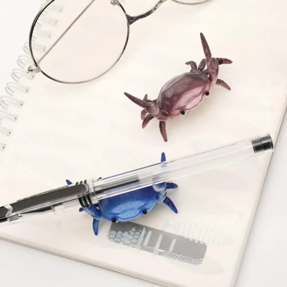 Pvc Pen Holder Pen Holder Ornament Weightlifting Crab Pen Holder Desktop Organizer for School Office Home Desk for Holding