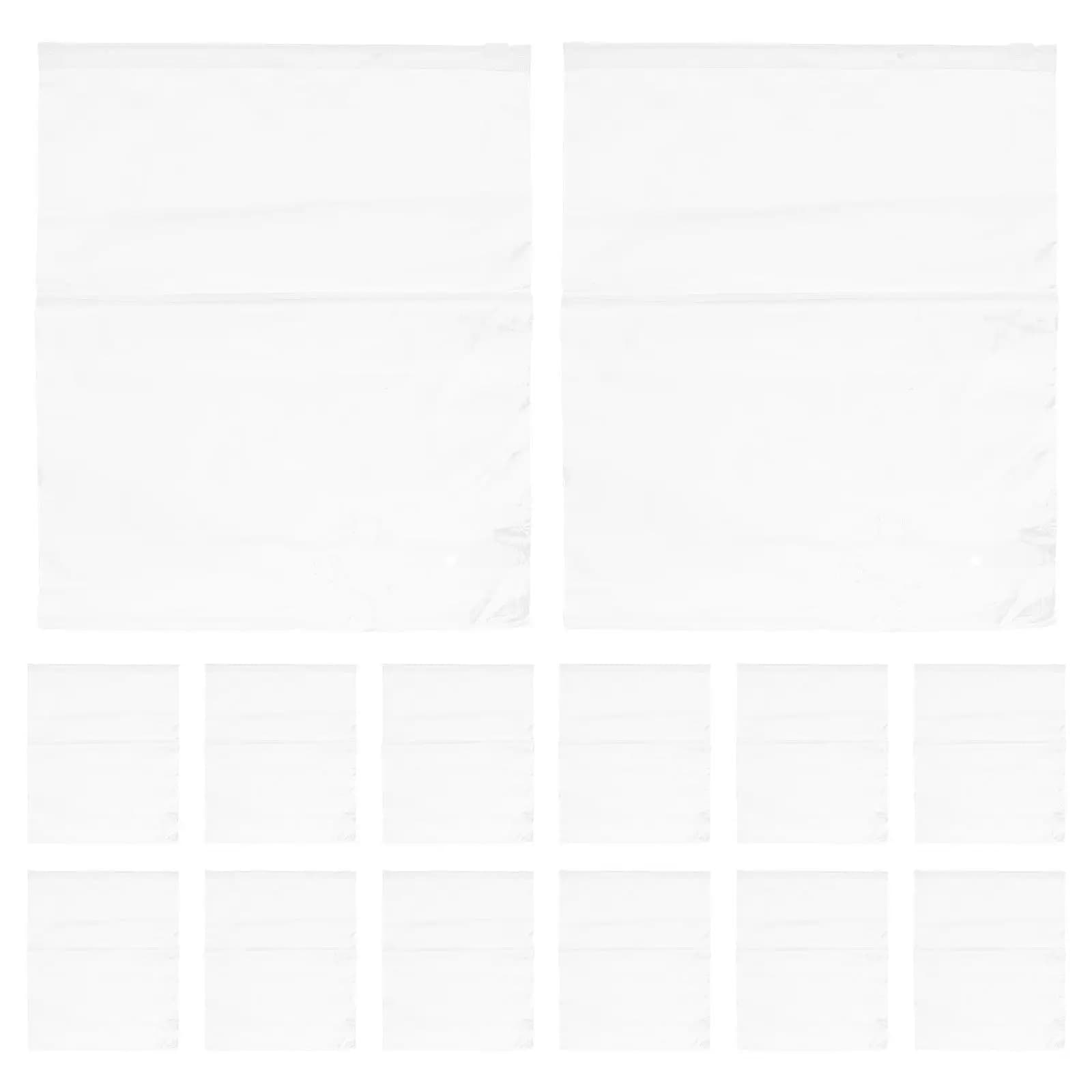 50Pcs Clear Frosted Zipper Clothing Bags Reusable Storage Pouches for Wardrobe Sorting Suitcase Organization Travel Laundry
