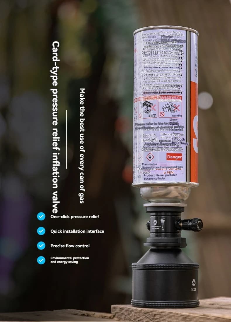 Inflating valve for gas cylinders type CAMPINGMOON Z15-CB board, outdoor camping accessories, inflating valve and pressure discharge
