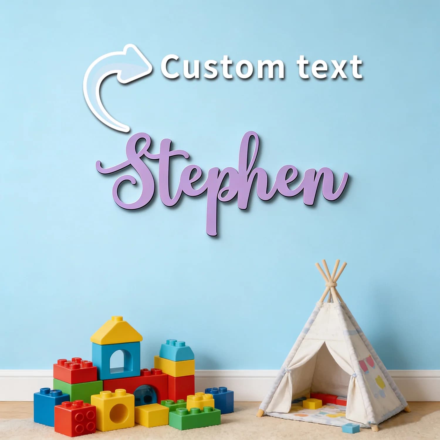 1pc Personalized wooden nameplate, Custom name, multi color Home decoration, unique customized gift