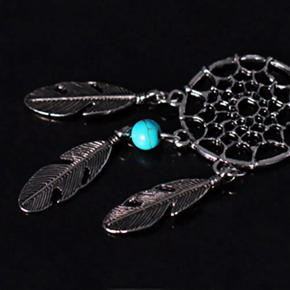 Bohemian Style Necklace for Women Ethnic Dream Catcher Women Feather Wing Chain Necklace for Banquet Jewelry Gift