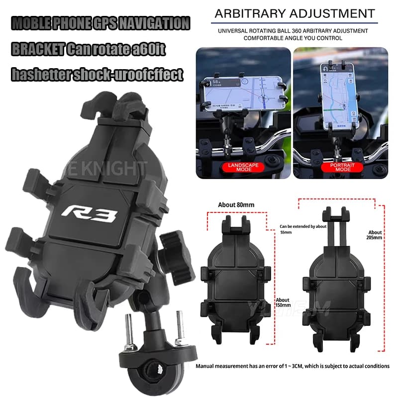 Per YAMAHA YZFR1 YZF R1 R1M R3 R6 R7 R15 R15-V3 R25 R125 Accessori Moto manubrio Supporto Del Telefono Mobile GPS staffa di supporto