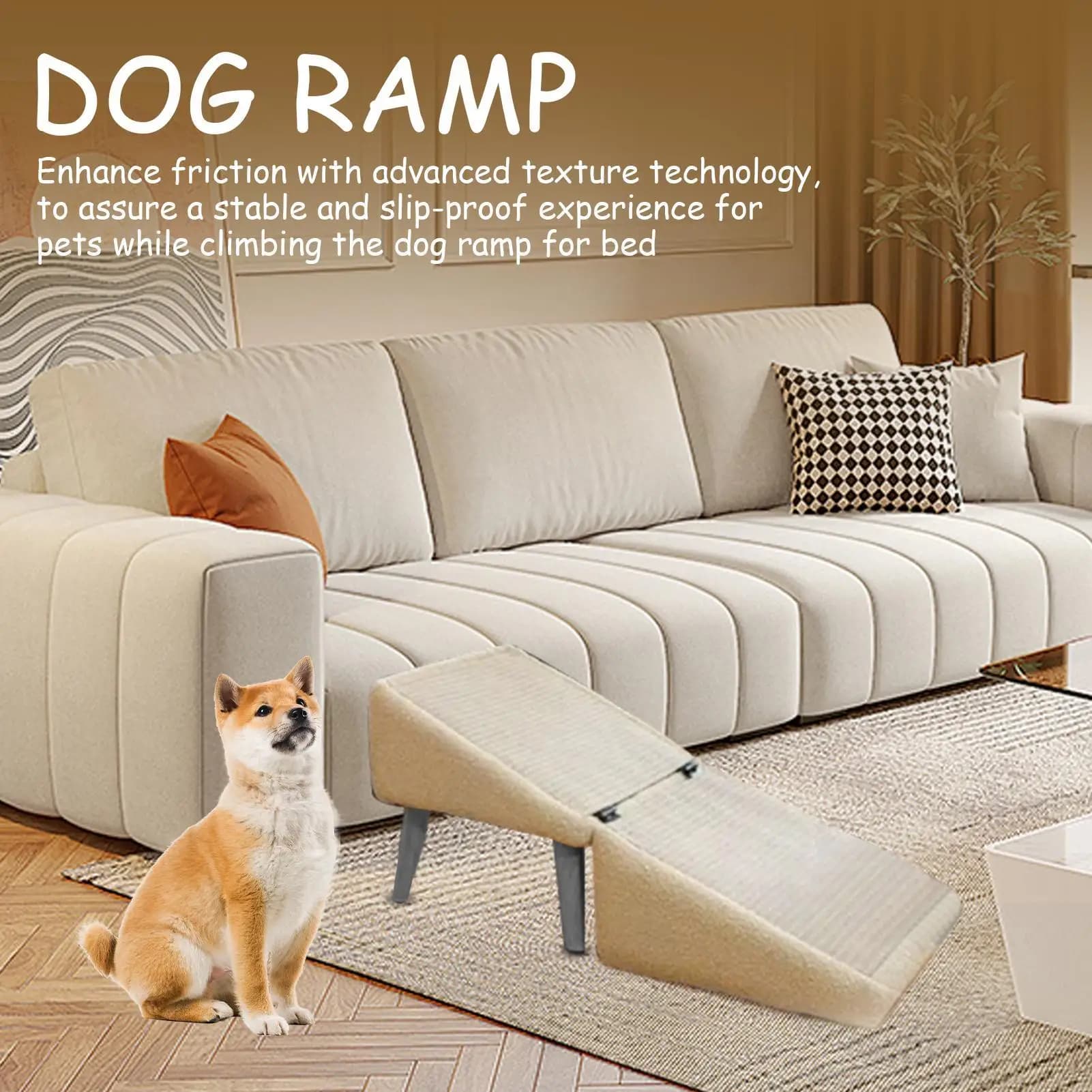Rampa per cani per letto Pieghevole per veicoli per cani Scale Poggiapiedi Sgabello per animali di piccola taglia Rampa per veicoli per gatti antiscivolo multifunzionale
