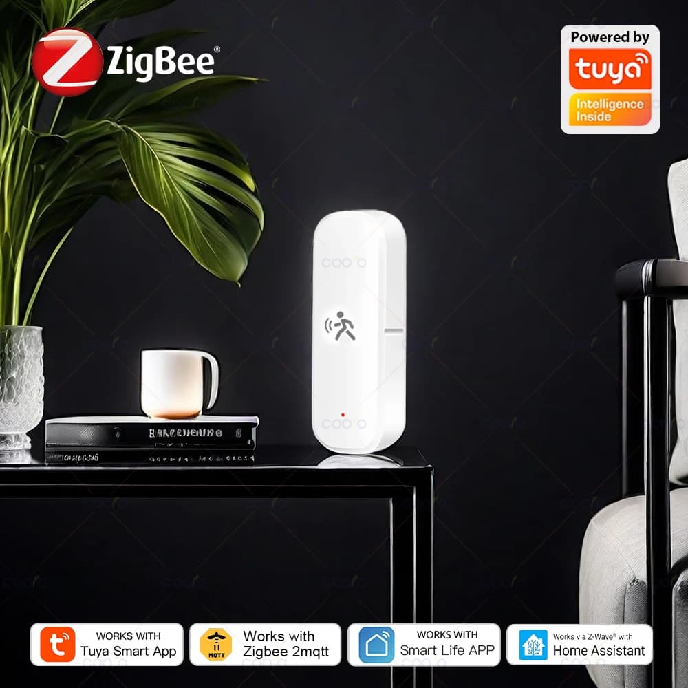Tuya Zigbee 10G MmWave Radar Motion sensor Intelligent human body sensor with illumination Temperature Humidity Support Zigbee2 MQ
