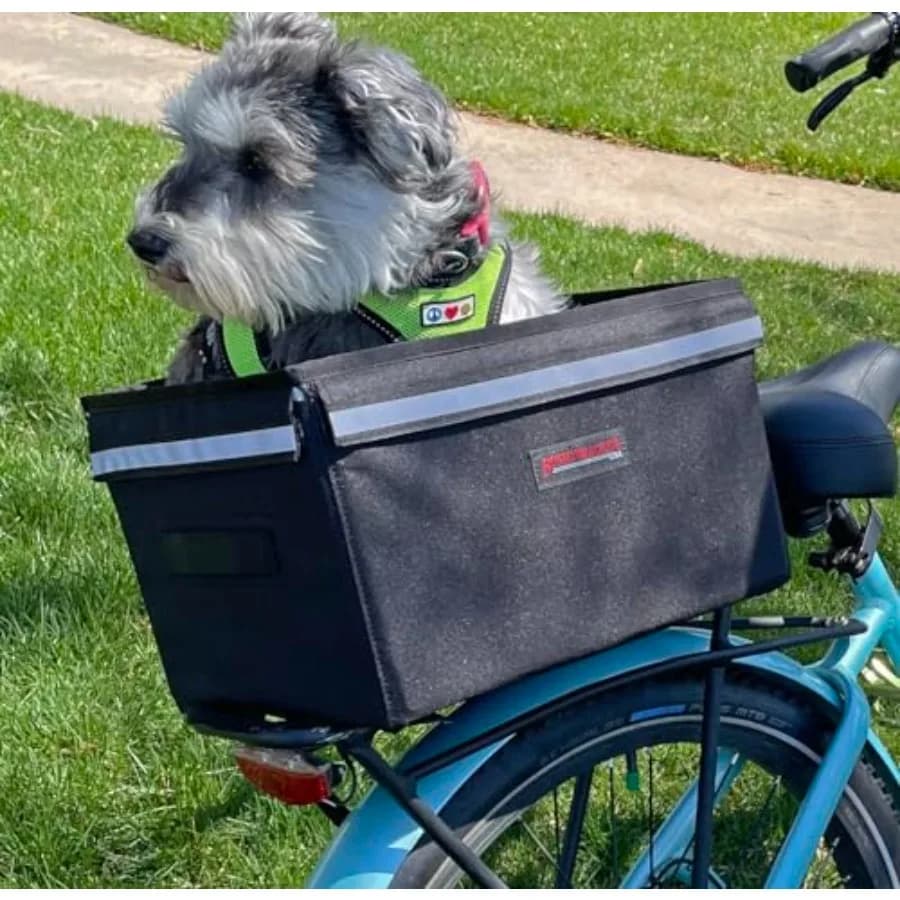 Portland - Portapacchi per Bicicletta, Cesto Portaoggetti per Cani, Spesa e Merci - Borsa da Bici, Cesto da Ciclismo, Borsa Posteriore, Contenitore per Bagagli, Guinzaglio per Auto