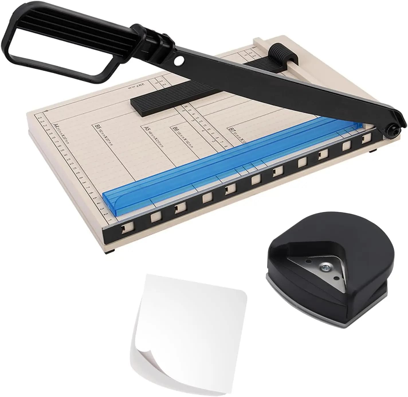 Taglierina a Ghigliottina con Lama in Titanio da 12 Pollici e Arrotondatore d'Angoli, Trimmer Resistente per Cartone, Vinile, Lavori Artigianali e Foto